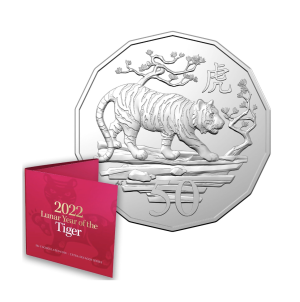 2022 50c Lunar Year of the Tiger uncirculated coin